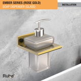 Ember Gold Liquid Soap Dispenser (Space Aluminium) installation
