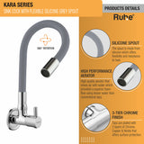 Kara Brass Sink Tap with Silicone Grey Flexible Spout products details