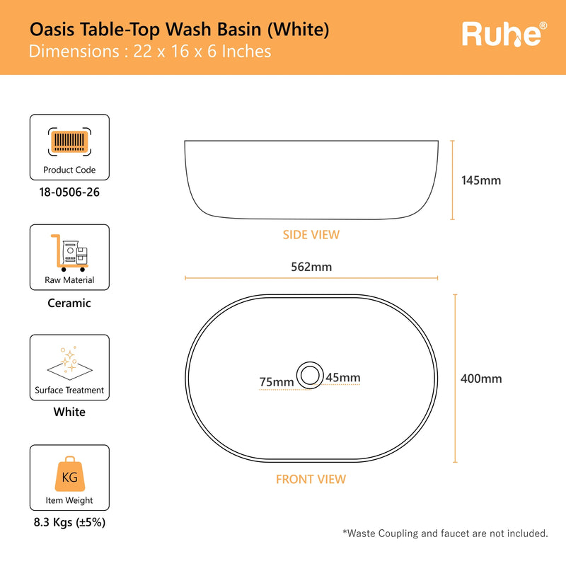 Oasis Table-Top Wash Basin