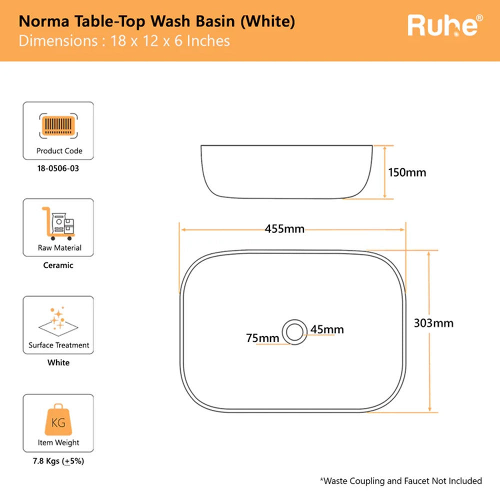 Norma Table Top Wash Basin