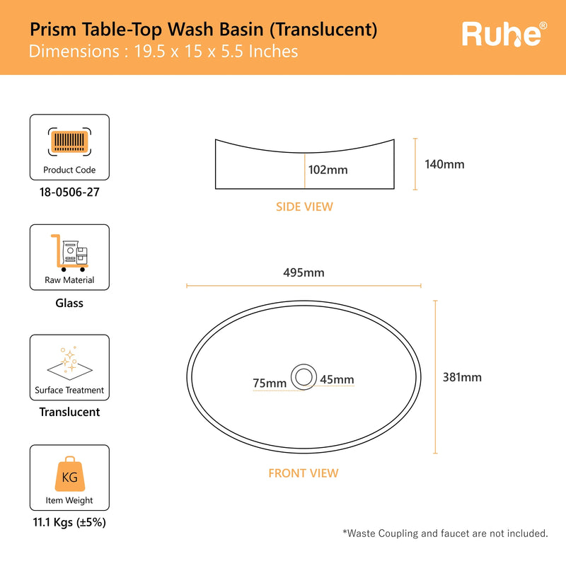 Prism Table-Top Wash Basin