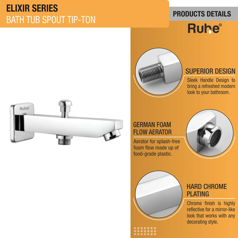Elixir Bathtub Tap with Tip-Ton Button (Only Spout)