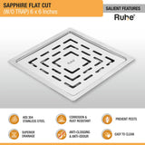 Sapphire Flat Cut Floor Drain