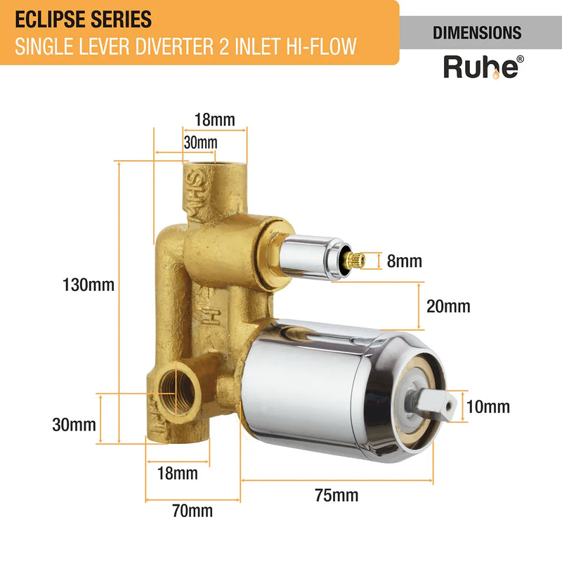 Eclipse Single Lever 2-inlet High-Flow Diverter (Complete Set)