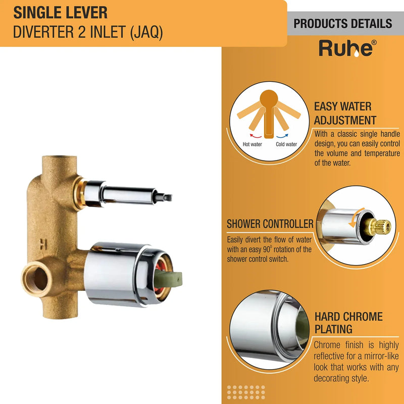 JAQ Single Lever 2-inlet Diverter (Body Only)
