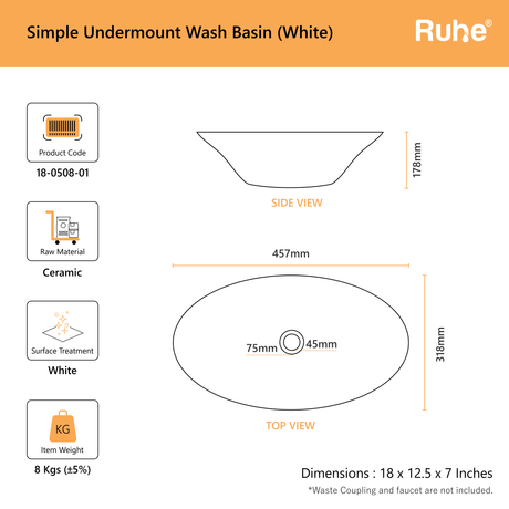Simple Undermount Wash Basin