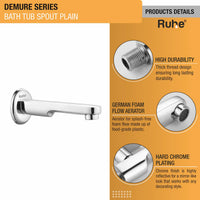 Demure Brass Bathtub Spout – Chrome