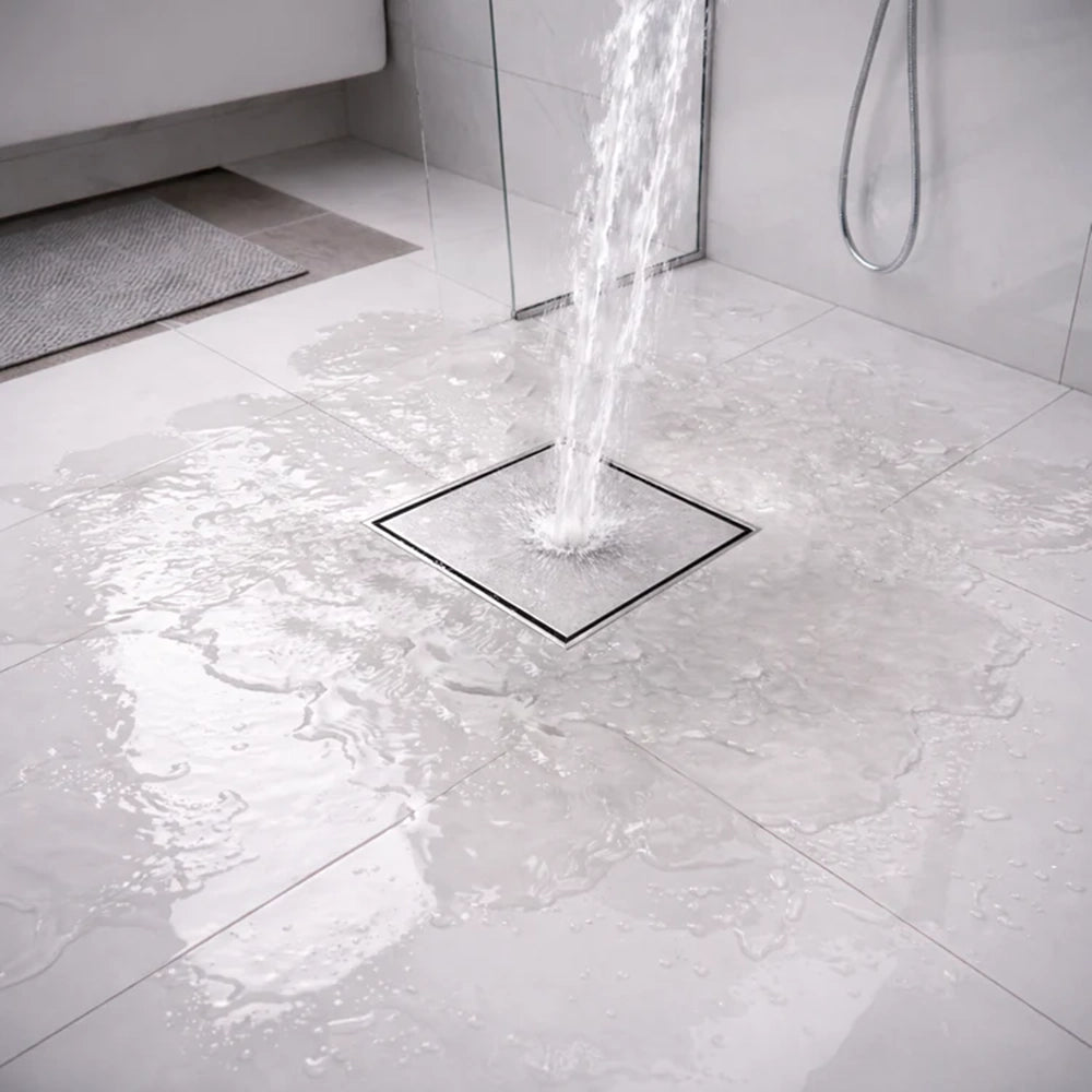Tile-Insert Shower Drain Channel (5 x 5 Inches)