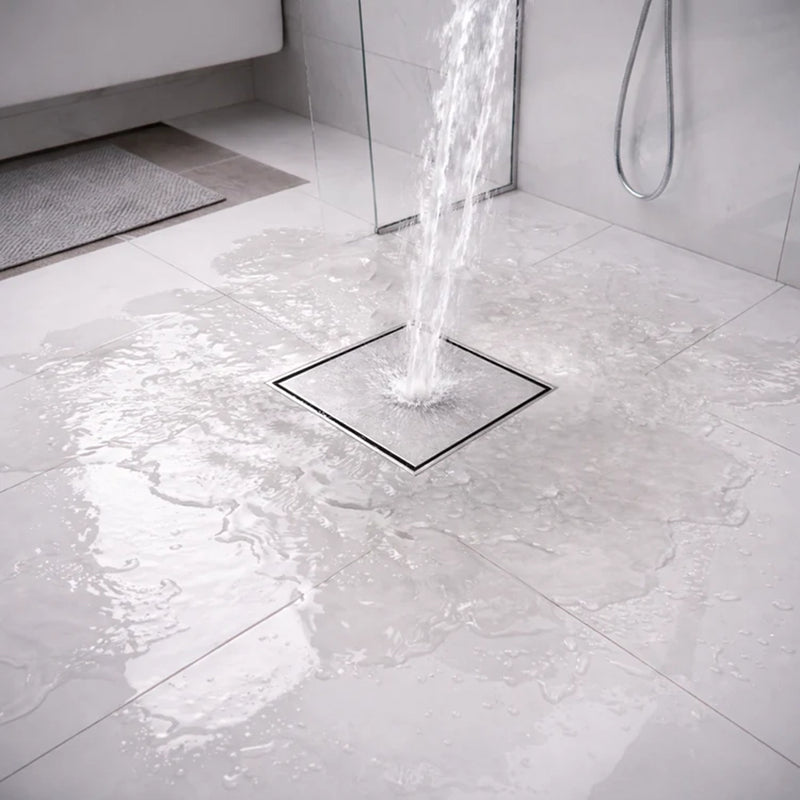 Tile-Insert Shower Drain Channel (5 x 5 Inches)