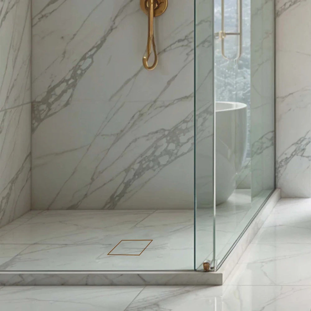 Tile-Insert Shower Drain Channel (6 x 6 Inches)