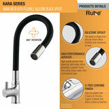 Kara Deck Mount Wash Basin Tap with Coloured Flexible Silicone Spout