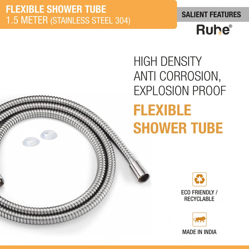 Shower Tube 304-Grade SS (1.5m) - by Ruhe