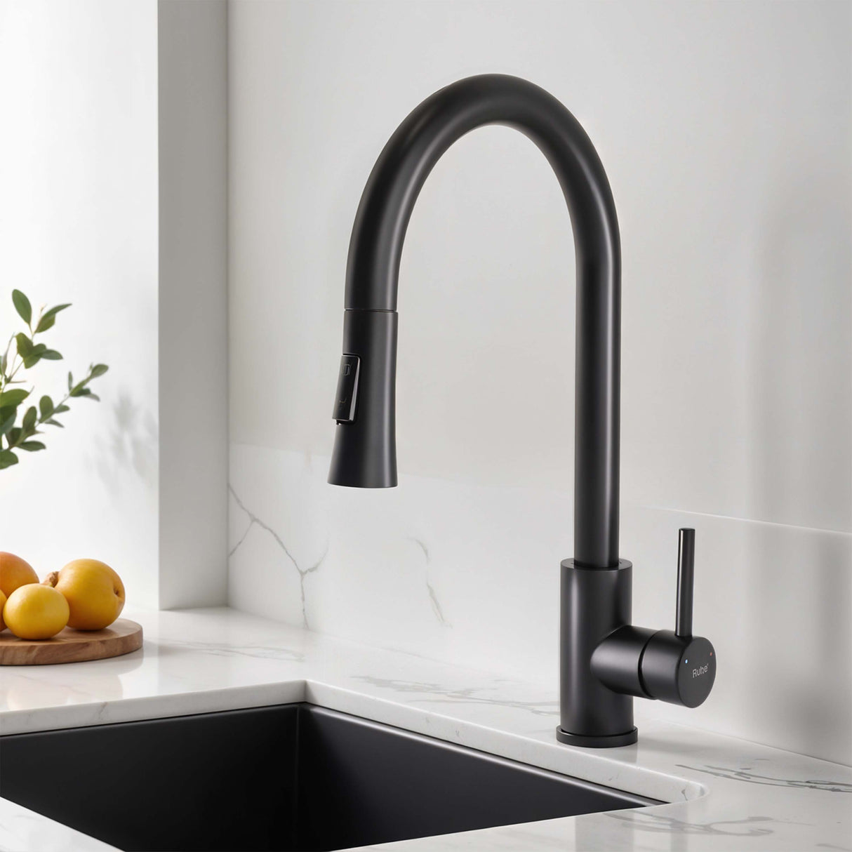 Kara Dual Flow Pull-out Kitchen Mixer Faucet (Matte Black)