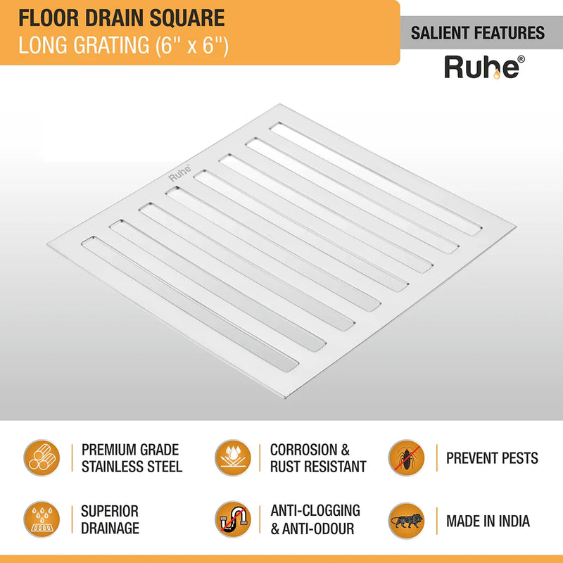 Long Grating Floor Drain