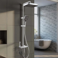 Ripple 4-Function Brass Smart Shower Panel Set