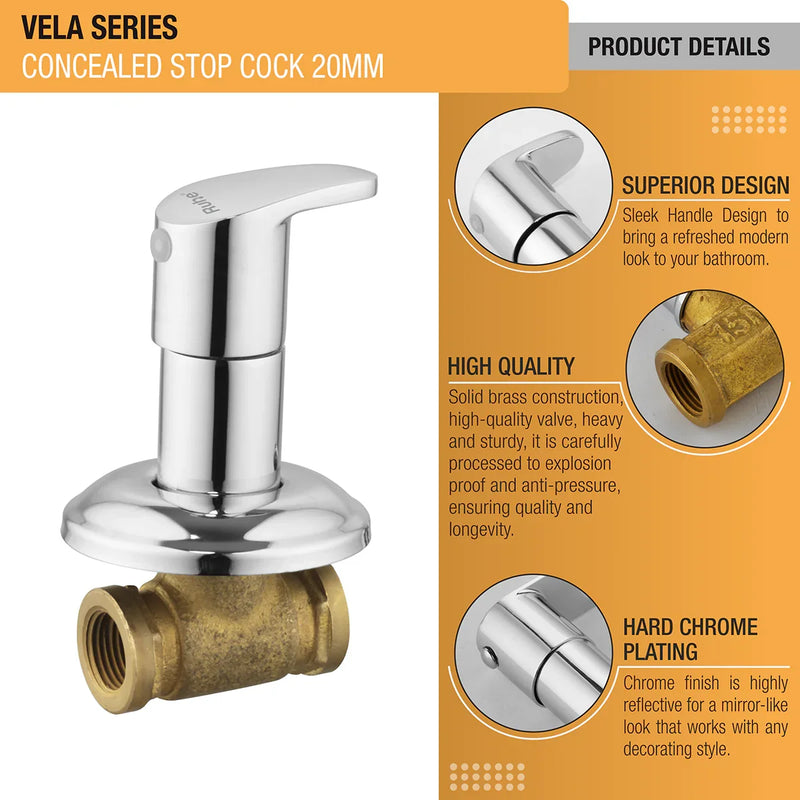 Vela Concealed Stop Valve