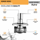 Demure Flush Valve Brass Faucet (25mm) - by Ruhe®