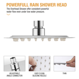 Ultra Sleek 304-Grade Overhead Shower (12 x 12 inches) rain shower head