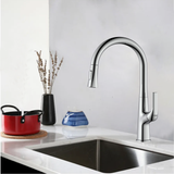 Spring Pull-out Single Lever Table Mount Sink Mixer Faucet with Dual Flow - by Ruhe