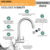 Kara Wall Mount Kitchen Sink Tap with Swivel Spout