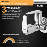 Zen Two Way Angle Valve (Double Handle) - by Ruhe