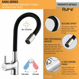 Kara Single Lever Deck-mount Kitchen Sink Mixer Tap with Coloured Silicone Spout