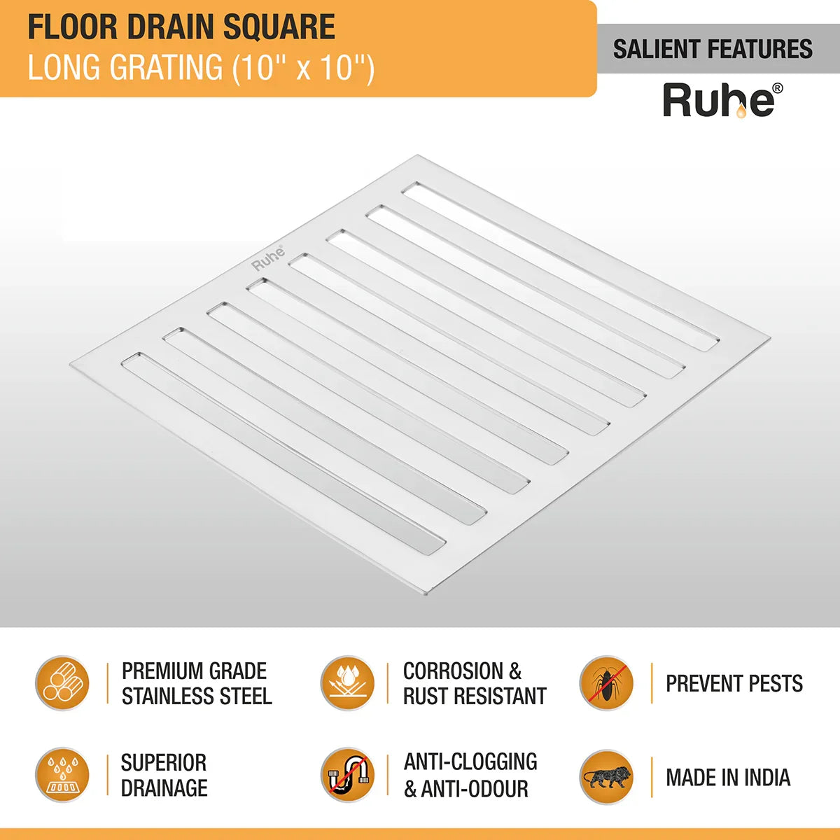 Long Grating Floor Drain