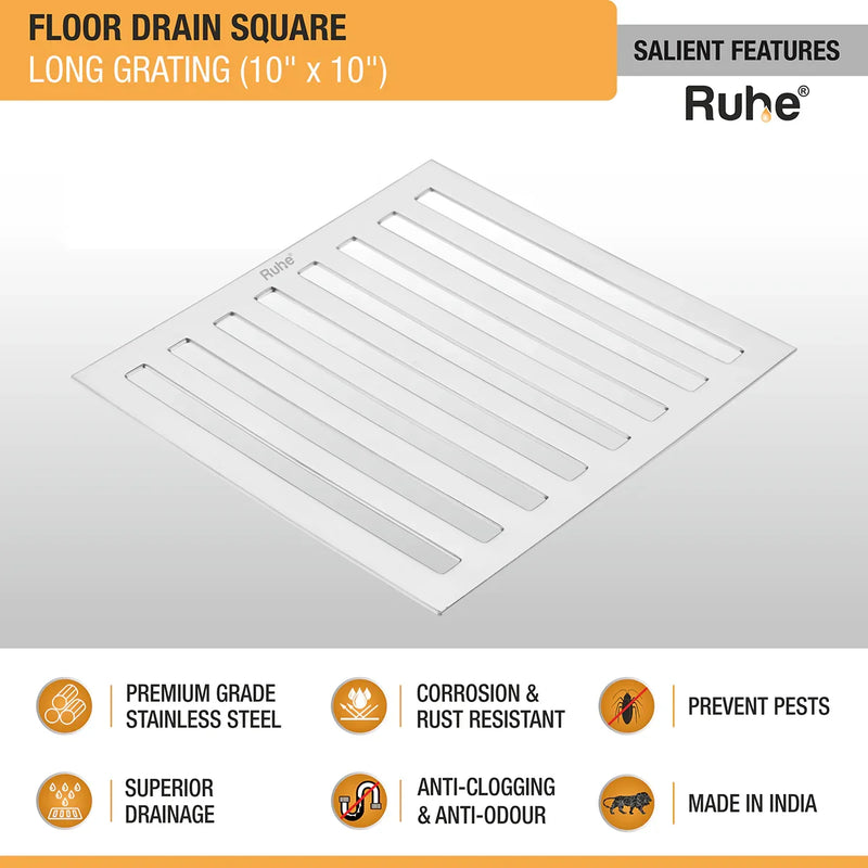 Long Grating Floor Drain