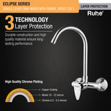 Eclipse Single Lever Wall-mount Kitchen Sink Mixer Tap with Swivel Spout
