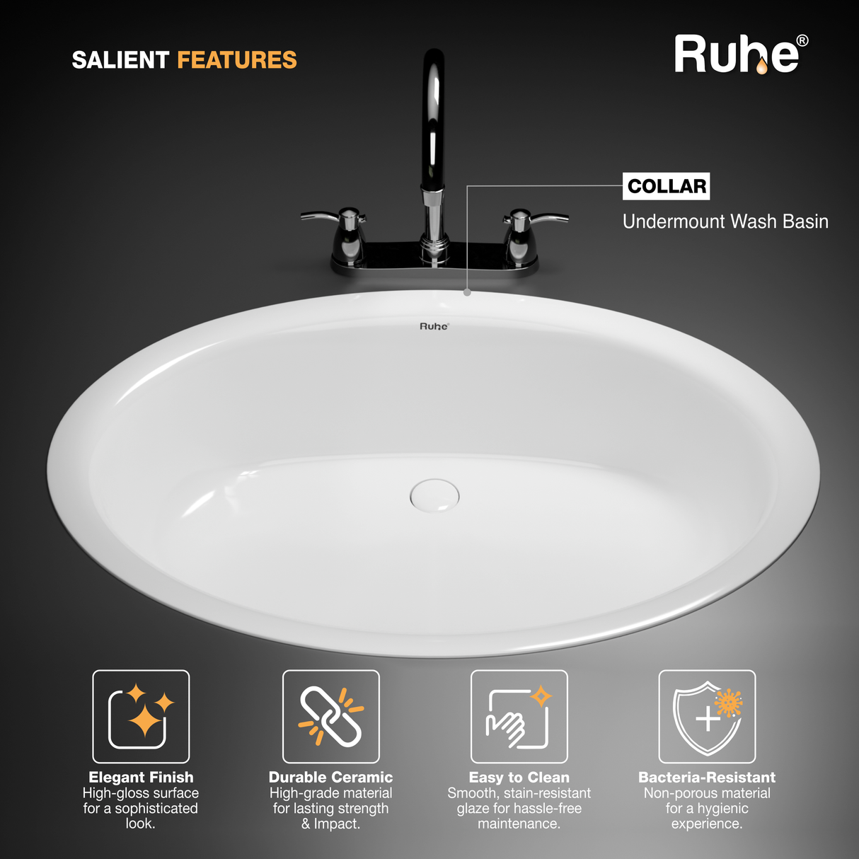 Collar Undermount Wash Basin