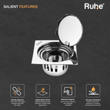 Full Moon Floor Drain with Cockroach Trap