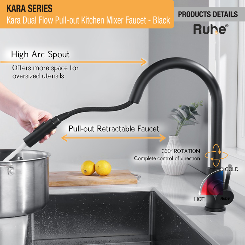 Kara Dual Flow Pull-out Kitchen Faucet