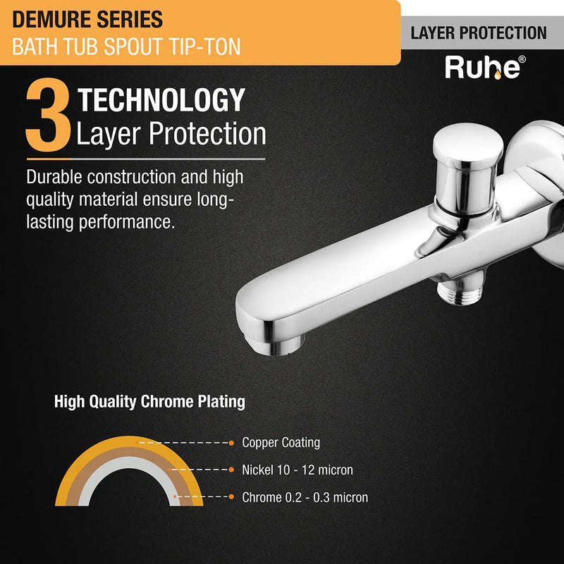 Demure Bathtub Tap with Tip-Ton Button (Only Spout)