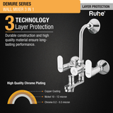 Demure Wall Mixer 3-in-1 Brass Faucet - by Ruhe®