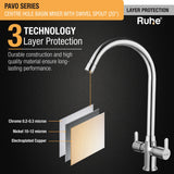 Pavo Deck Mount Wash Basin Mixer Tap with Swivel Spout