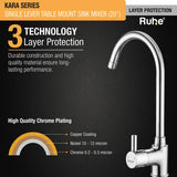 Kara Single Lever Deck-mount Kitchen Sink Mixer Tap with Swivel Spout