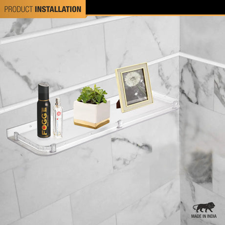 Square ABS Shelf Tray installed