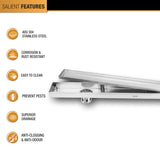 Tile-Insert Shower Drain Channel (3 Inches)