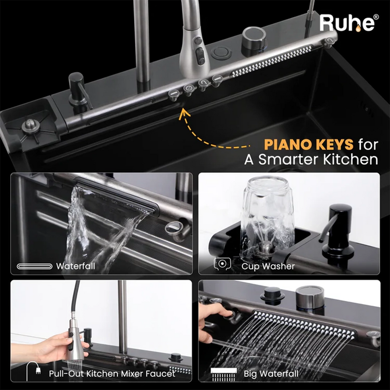 Opera Smart Kitchen Sink (30 x 18 x 9 Inches)
