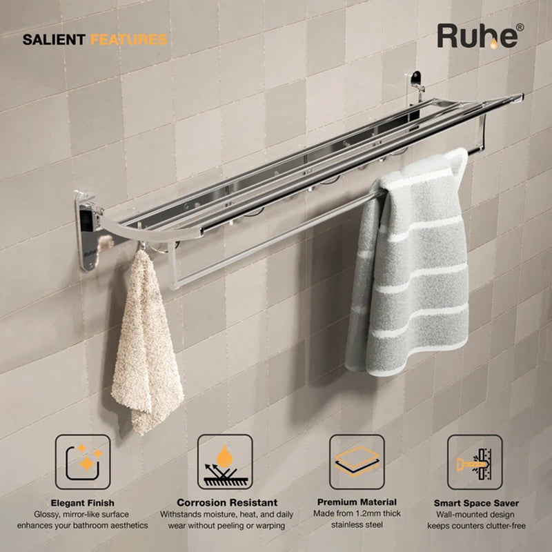 Round Foldable Towel Rack (24 Inches)