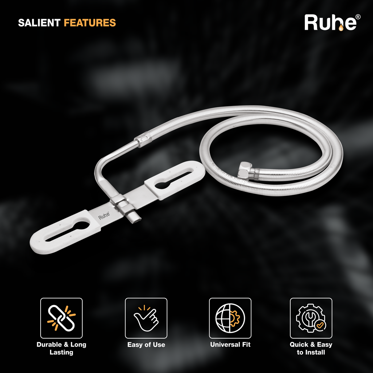 Jet Spray 304-Grade Flat Nozzle with 1 Meter Tube