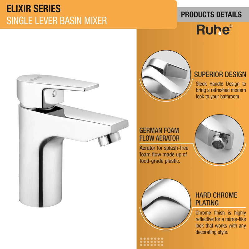 Elixir Single Lever Deck-mount Wash Basin Mixer Tap