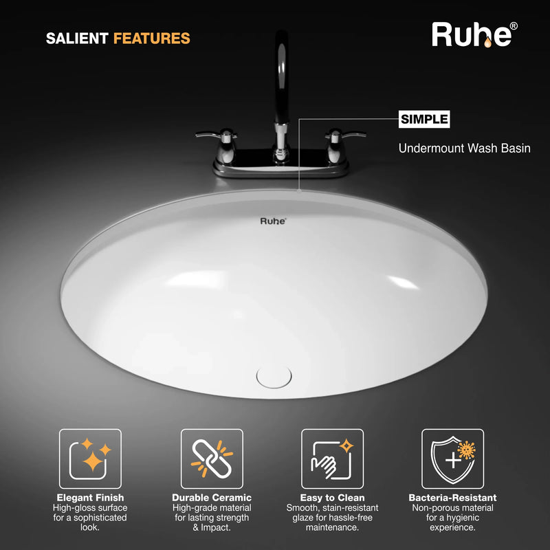 Simple Undermount Wash Basin