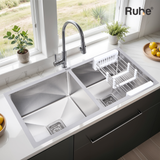 Handmade Double Bowl Kitchen Sink (37 x 18 x 10 Inches) - by Ruhe