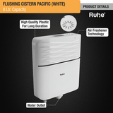 Pacific Flushing Cistern 8 Ltr (White) product details