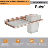 Ember Soap Dish and Tumbler Holder (Rose Gold) – by Ruhe