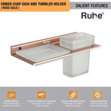 Ember Soap Dish and Tumbler Holder