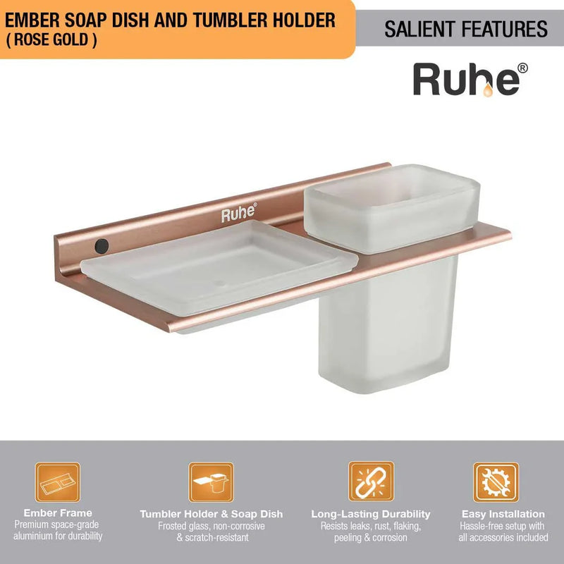 Ember Soap Dish and Tumbler Holder