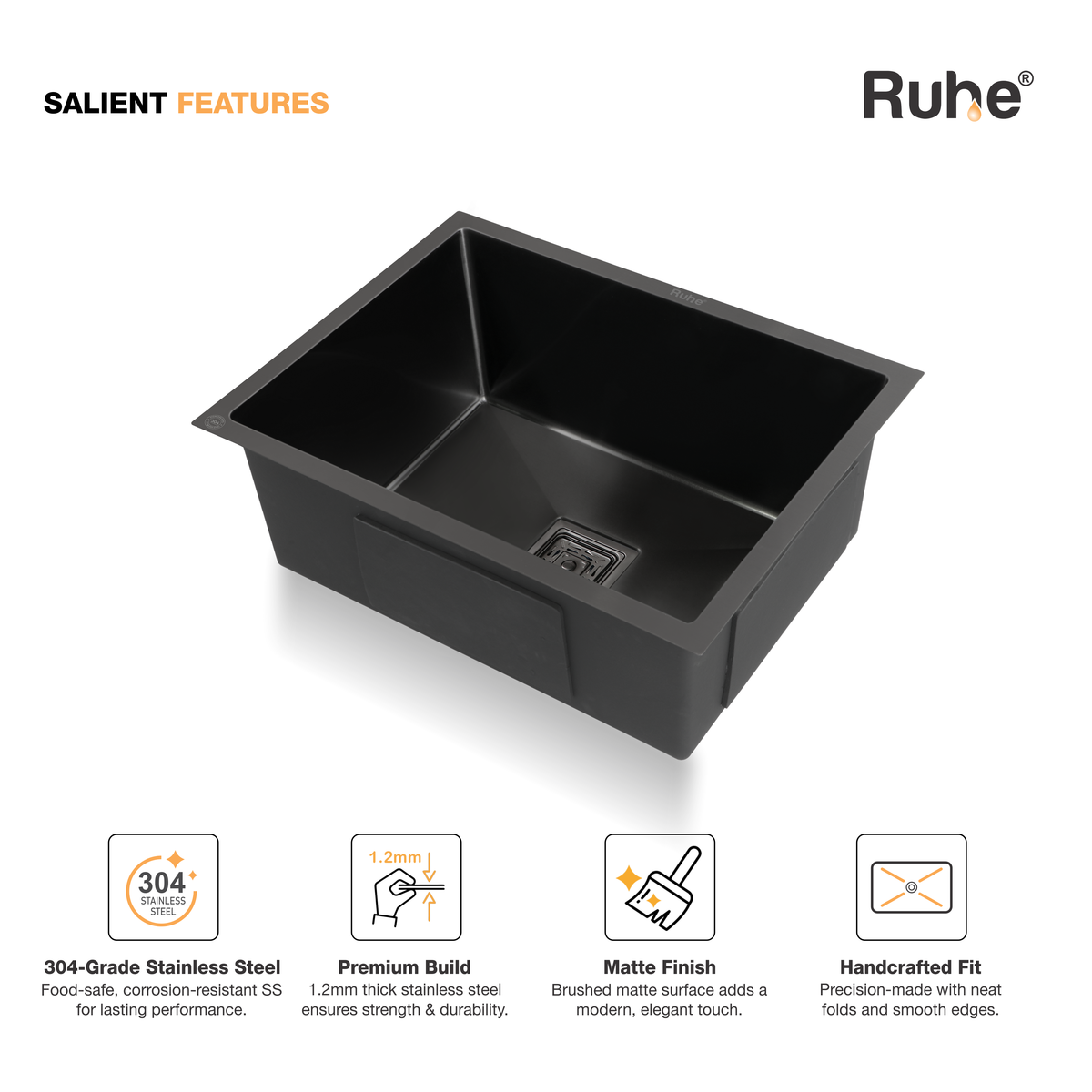 Handmade Single Bowl Kitchen Sink (24 x 18 x 10 Inches)