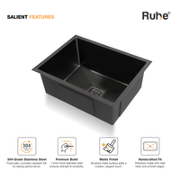 Handmade Stainless Steel Single Bowl Kitchen Sink (24 x 18 x 10 Inches)